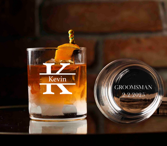 Personalized Whiskey Glasses for Groomsmen Proposal Gift Ideas Custom Glasses and Wedding Party Favor Gifts