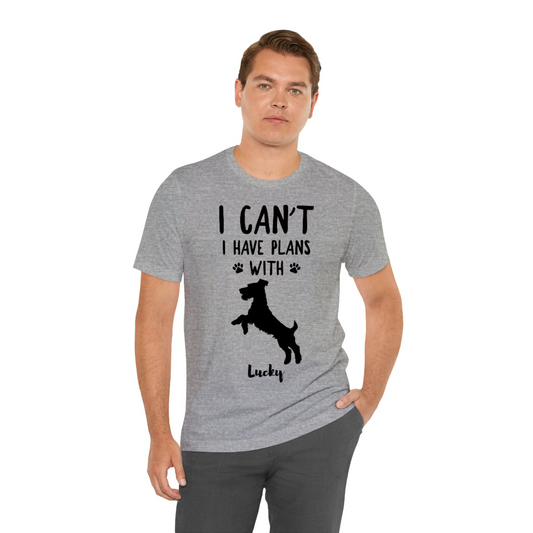 Personalized Funny Dog Cat Shirt, Custom I have plans with Dog Cat Pet Shirt with Silhouette and Pet Names