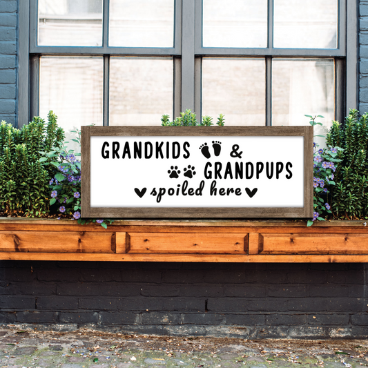 Personalized Grandma Grandpa House Wood Sign, Funny Grandkids Dogs Gift, Custom Home Decor, Wall art, Gift