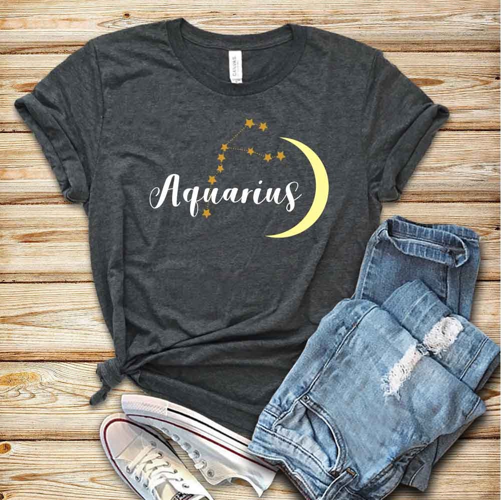 Unisex Aquarius Astrology Zodiac Signs T-Shirt, Gift