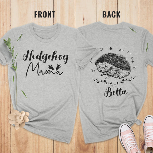 Unisex Personalized Hedgehog Mom Shirt - Custom Hedgehog Mama Shirt - Pet Hedgehog Shirt - Gift