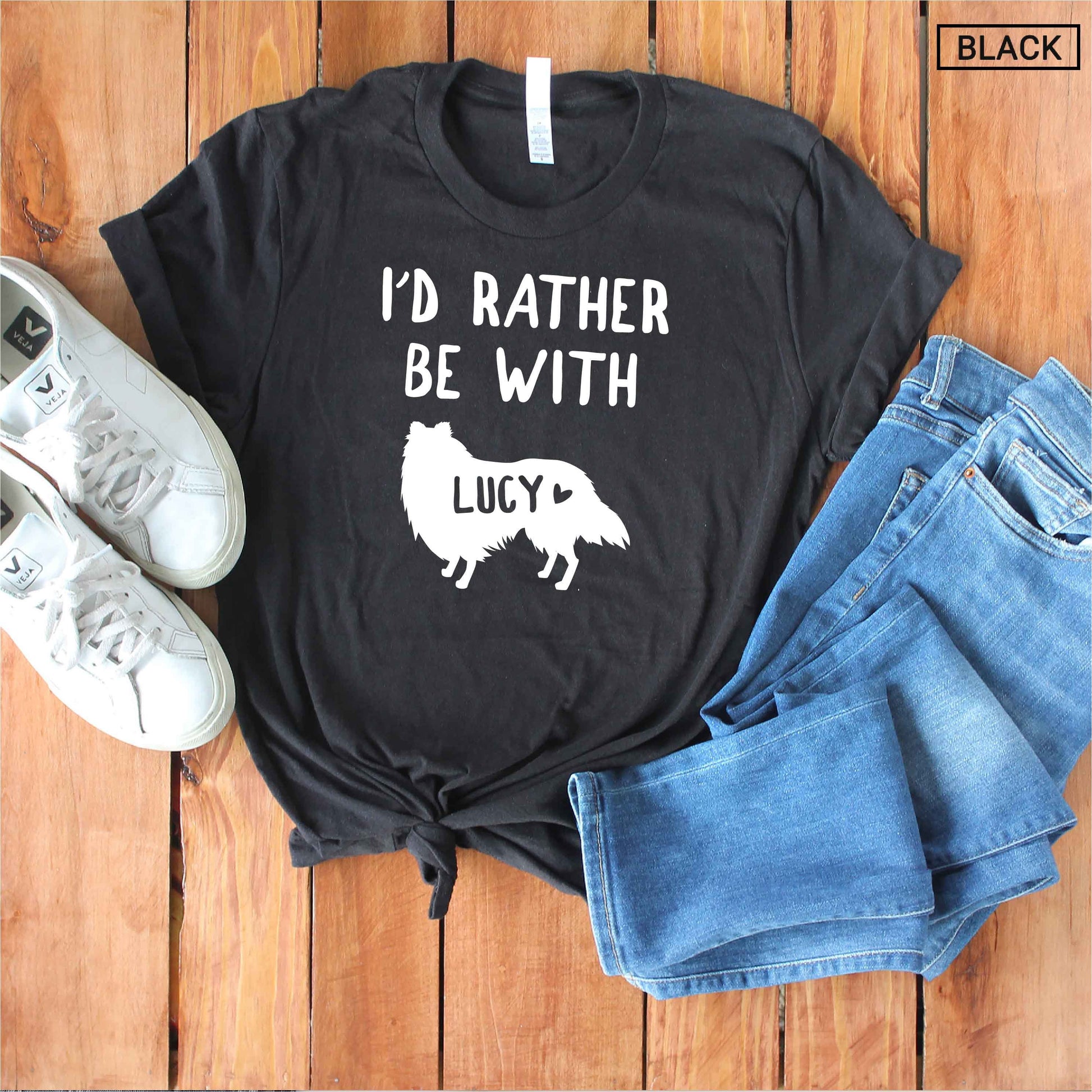 Unisex Personalized Shetland Sheepdog Shirt - Custom Shetland Sheepdog Shirt with Your Dog's Name - Gift