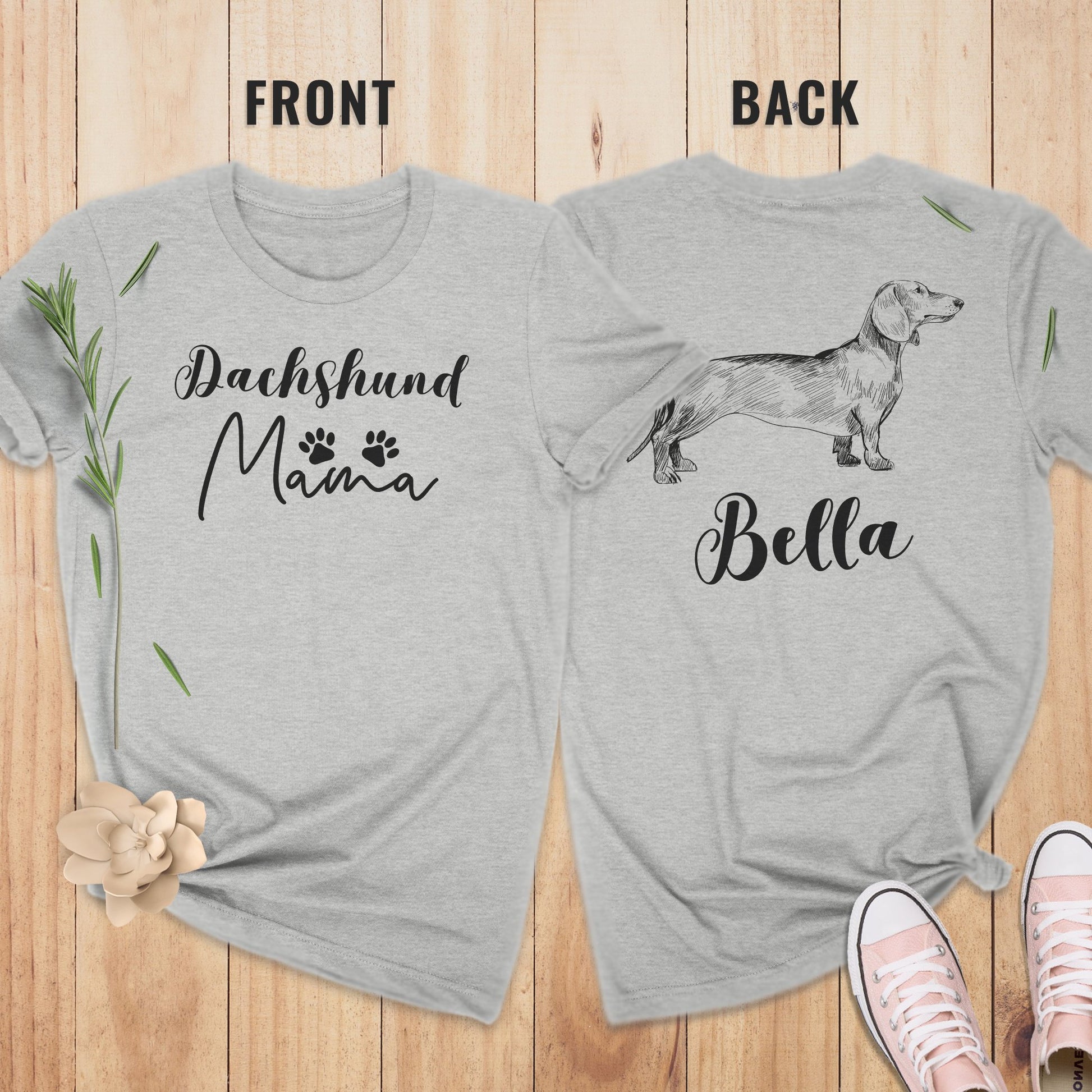 Unisex Personalized Dachshund Shirt - Custom Dachshund Mom Shirt - Dachshund Mama Shirt - Doxie Gift -