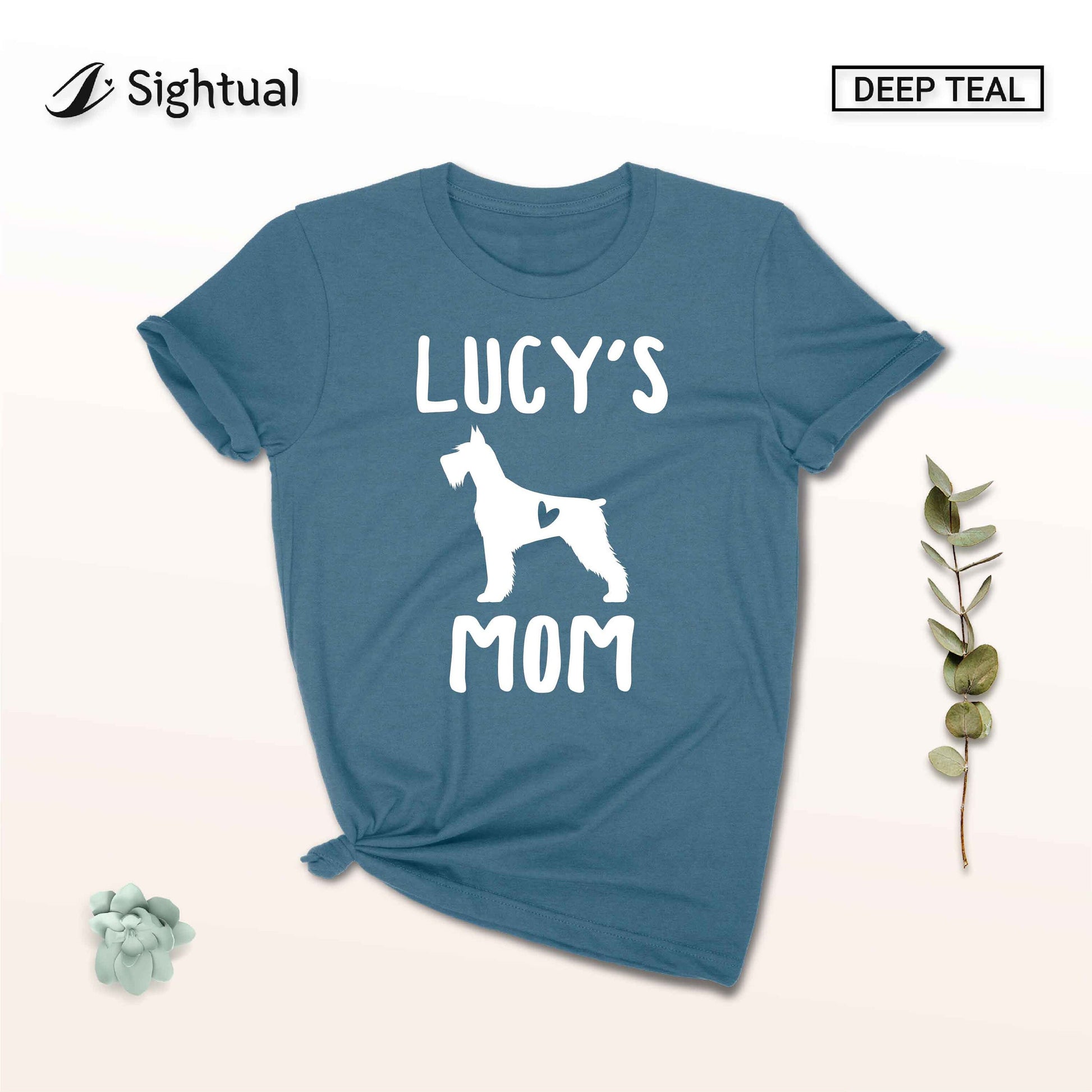 Unisex Personalized Schnauzer Mom Shirt, Custom Schnauzer Mama Shirt - Gift