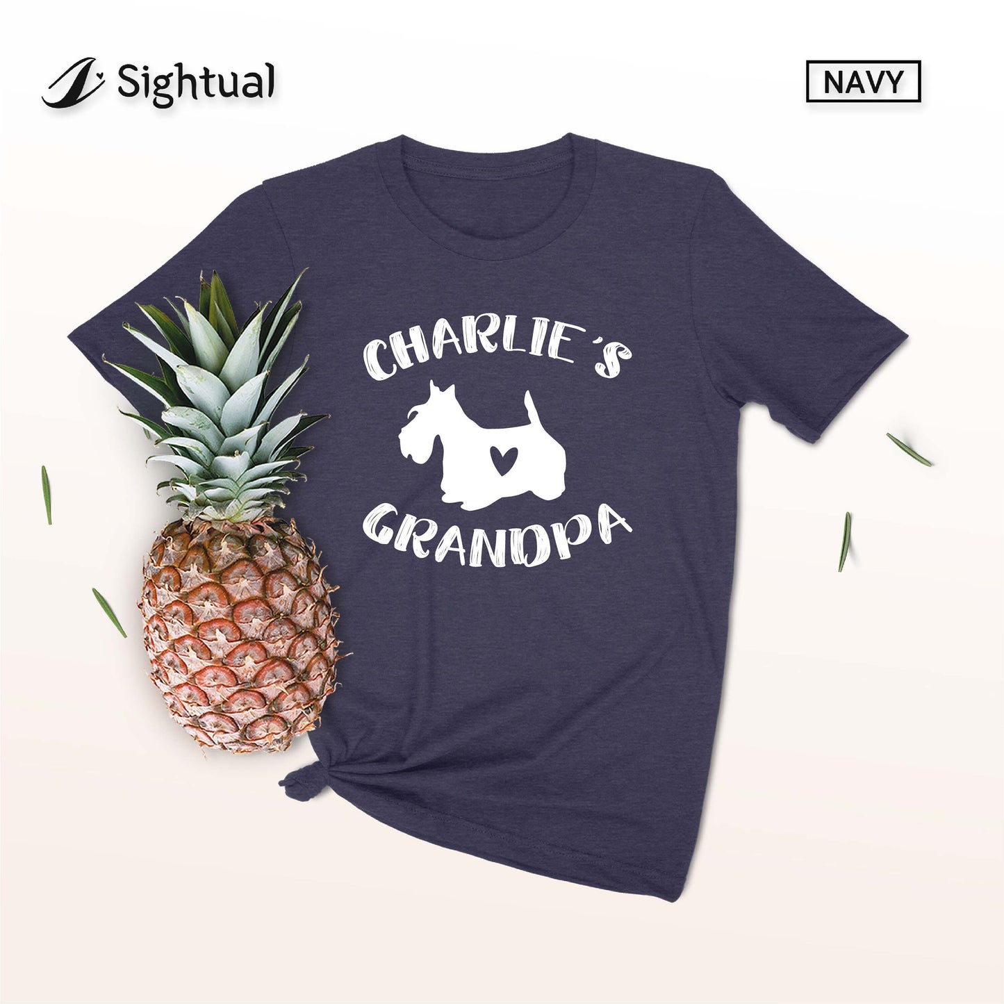 Unisex Personalized Scottish Terrier Grandpa Shirt - Custom Scottie Grandpa Shirt - Gift -