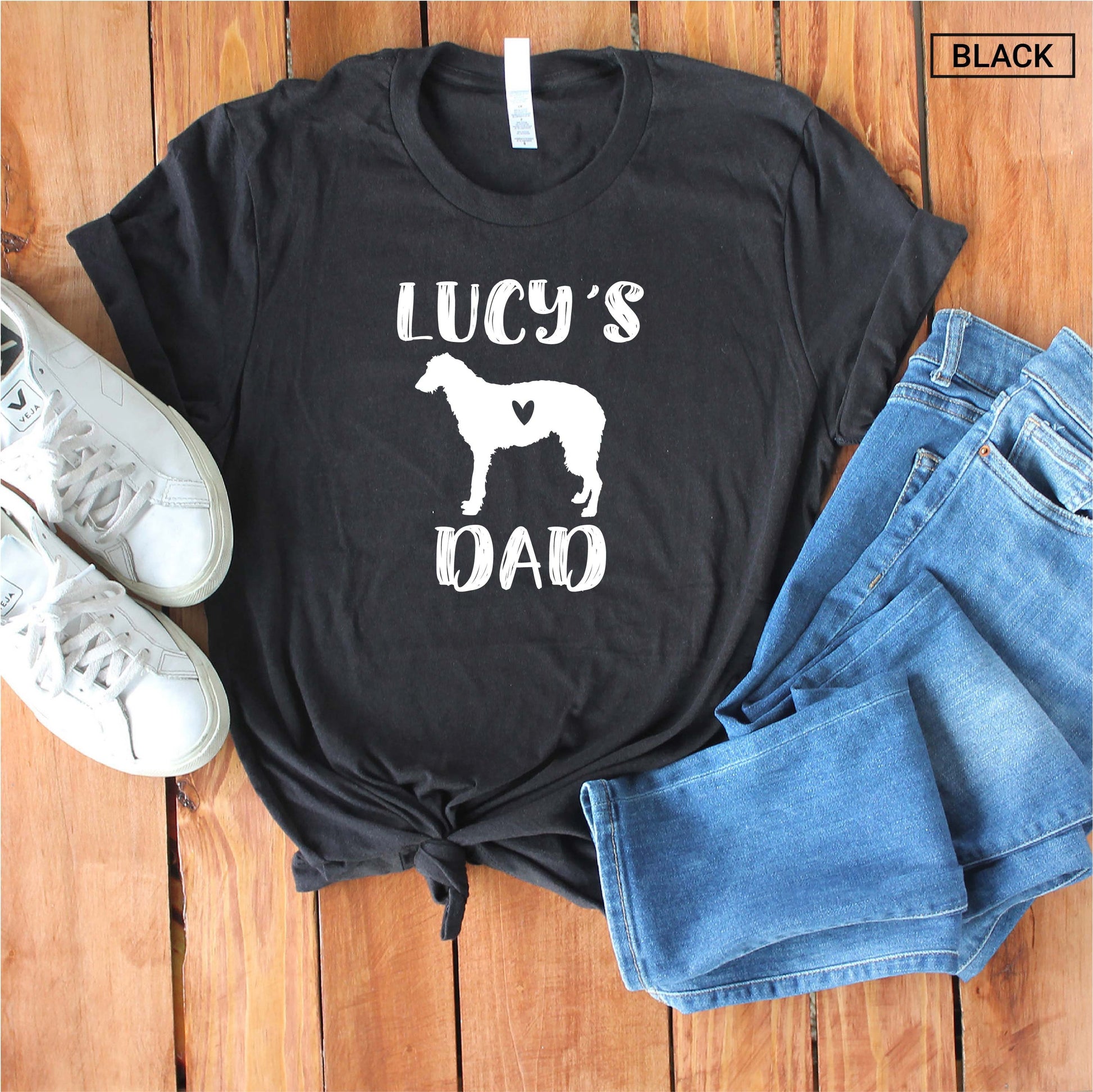 Unisex Personalized Borzoi Dad Shirt - Russian wolfhound Dad Shirt - Gift -