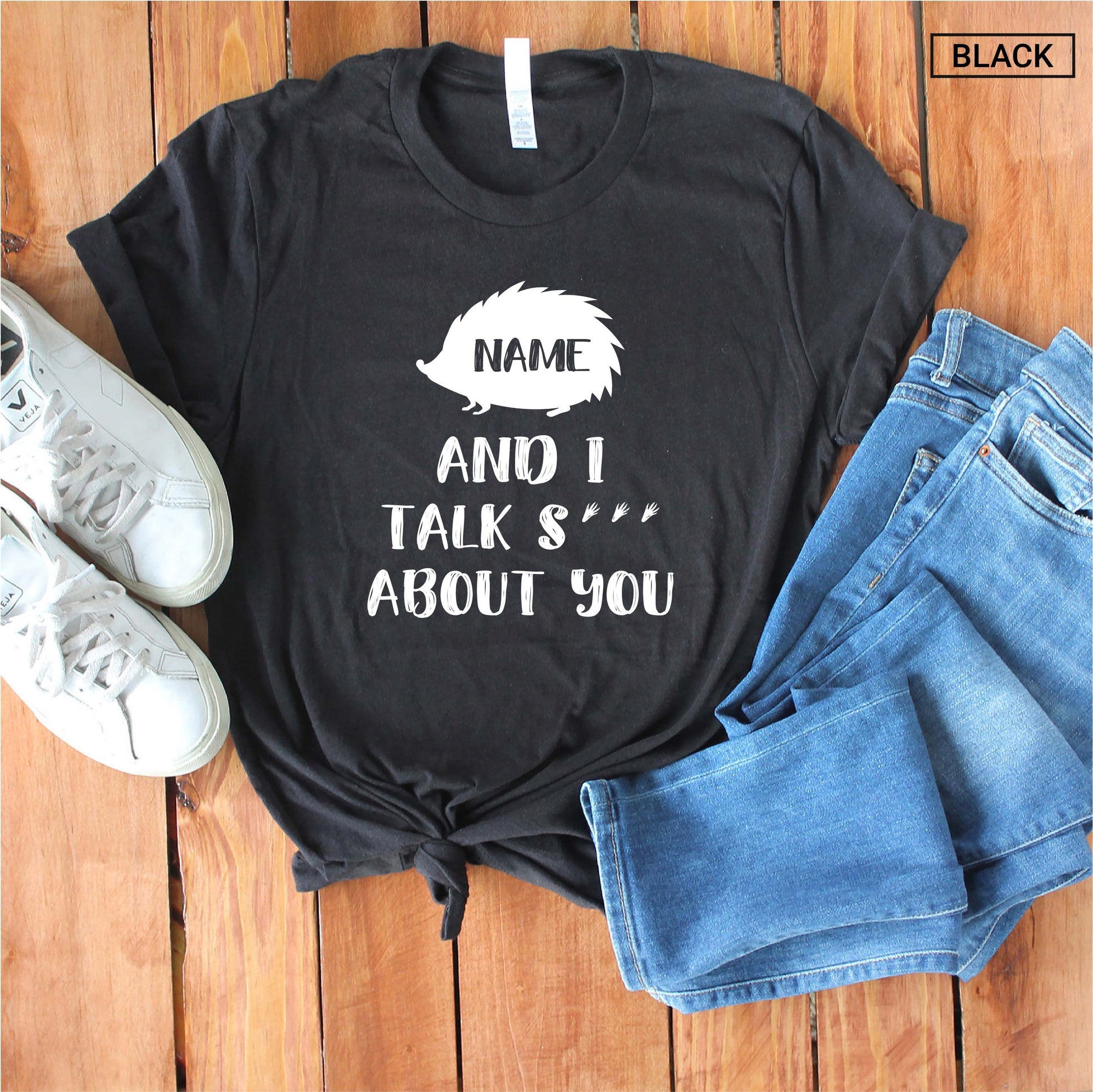 Personalized Hedgehog Shirt - Funny Hedgehog Shirt - Custom Unisex Shirt