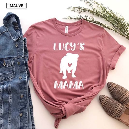 Personalized Bulldog Mom Shirt - Bulldog Mama Tee - Custom Unisex Shirt -