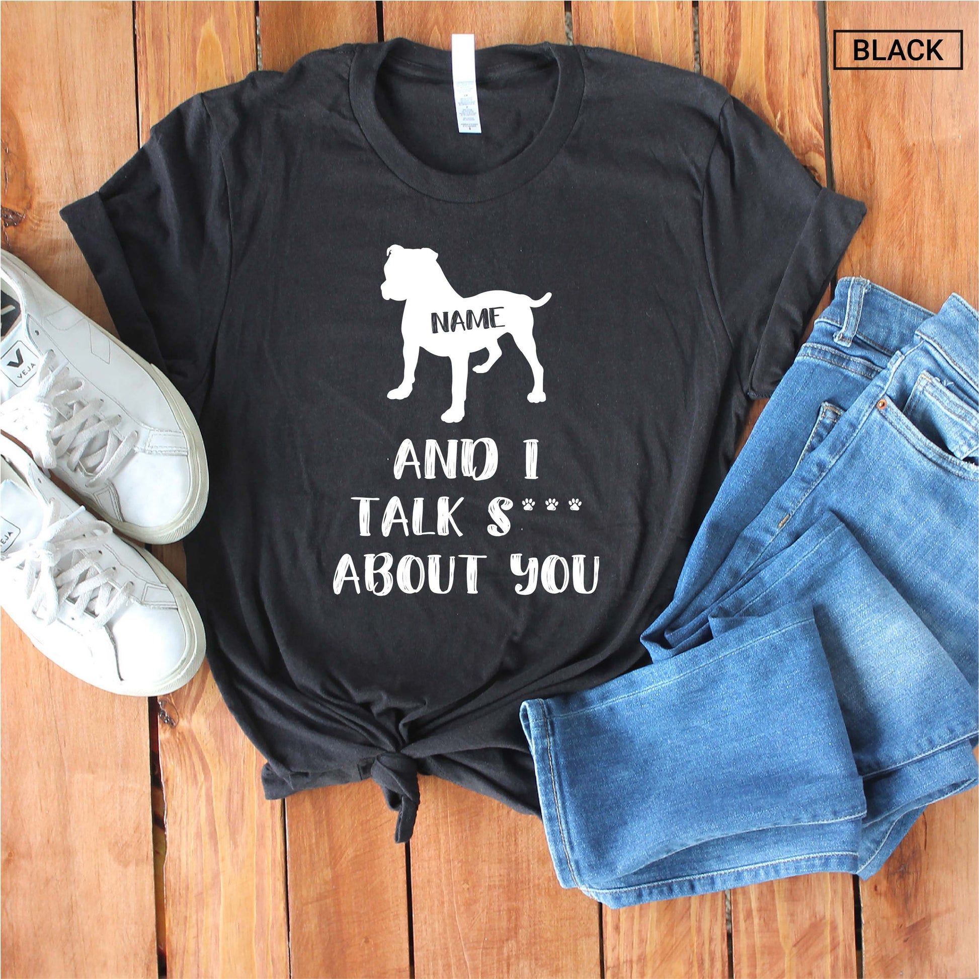 Personalized American Bulldog Shirt - Funny American Bulldog Shirt - Custom Unisex Shirt - Cute American Bulldog Gift -