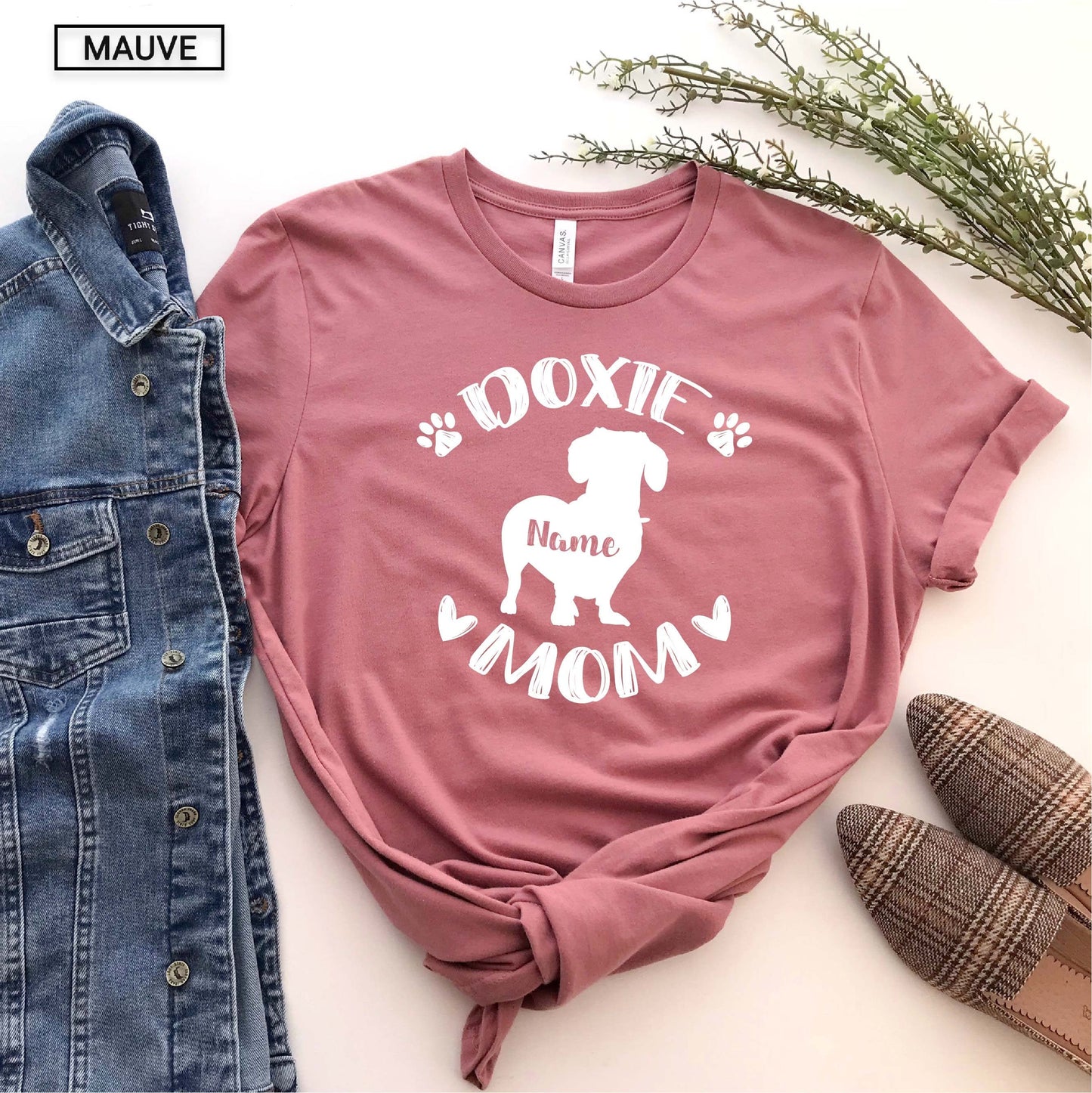 Personalized Dachshund Mom Shirt - Dachshund Mama Shirt - Doxie Mom - Custom Unisex Shirt -