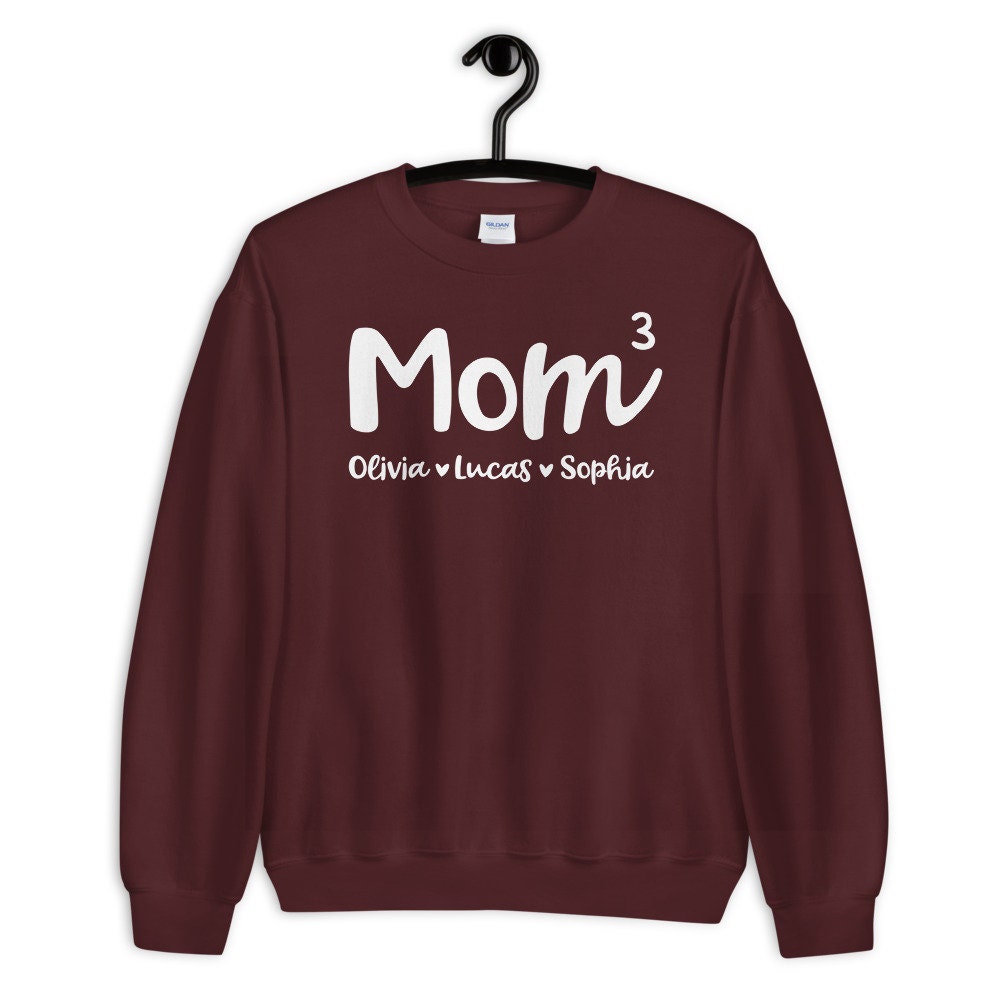 Personalized Mom of 3 Sweatshirt - Mom of Three Sweatshirt - Gift