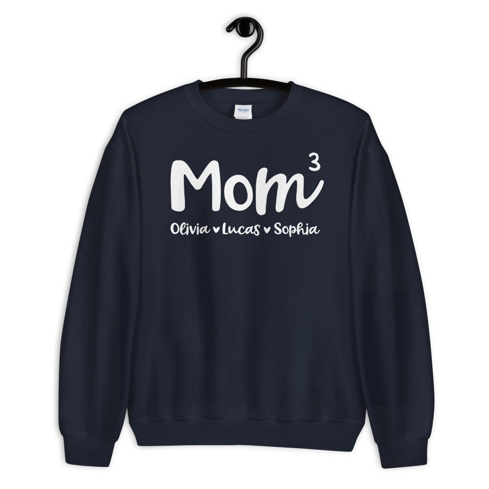 Personalized Mom of 3 Sweatshirt - Mom of Three Sweatshirt - Gift