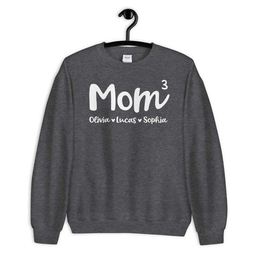 Personalized Mom of 3 Sweatshirt - Mom of Three Sweatshirt - Gift