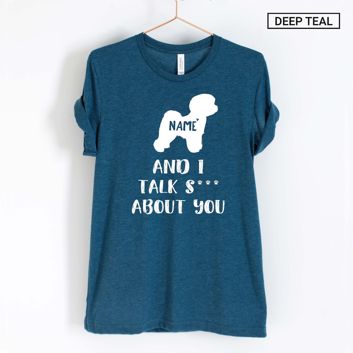 Personalized Bichon Frise Shirt - Funny Bichon Frise Shirt - Custom Unisex Shirt - Cute Bichon Frise Gift -