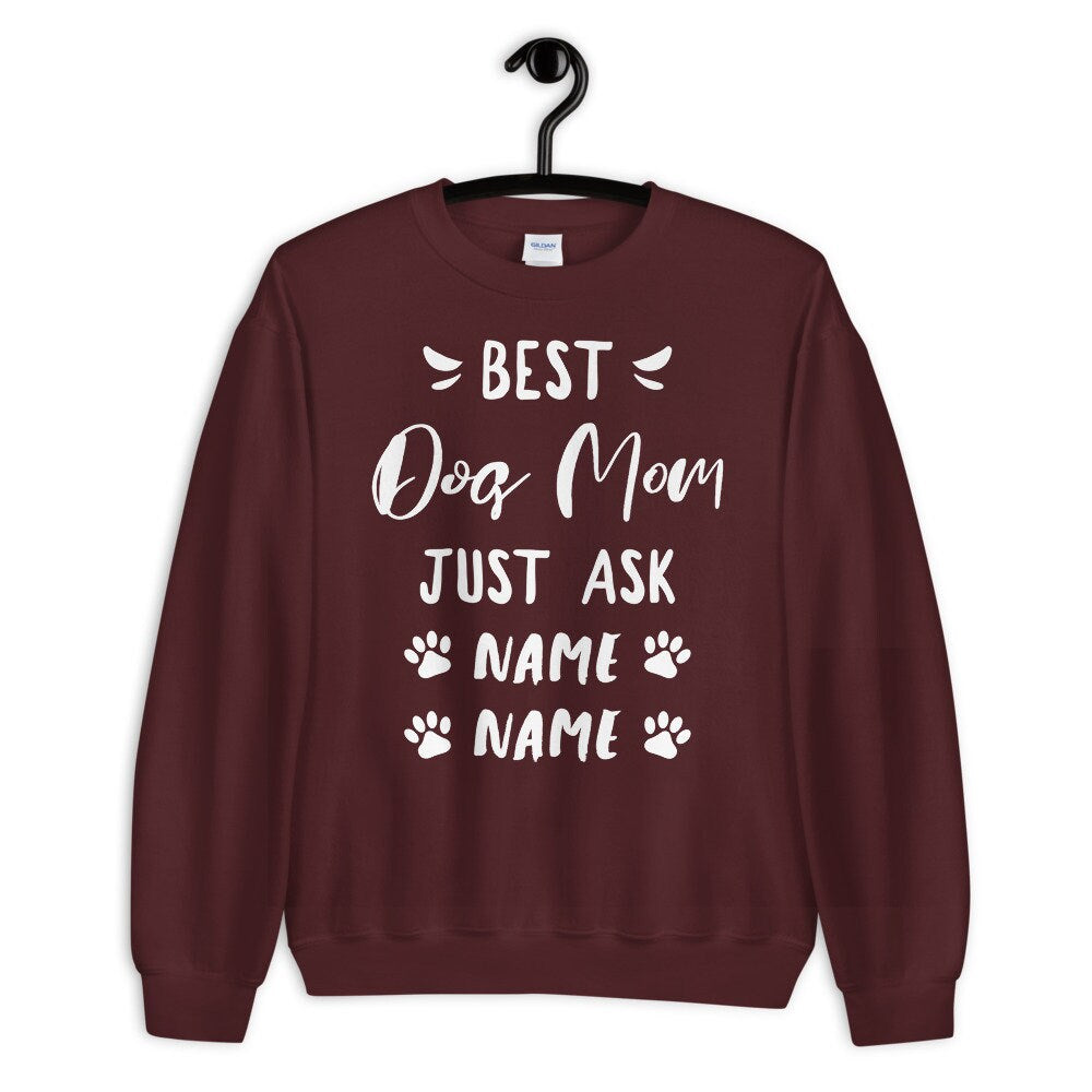 Personalized Best Dog Mom Sweatshirt - Gift -