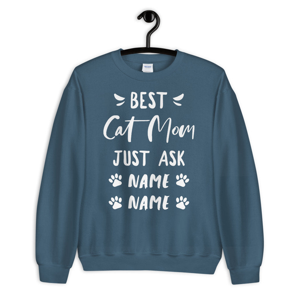 Personalized Best Cat Mom Sweatshirt - Gift