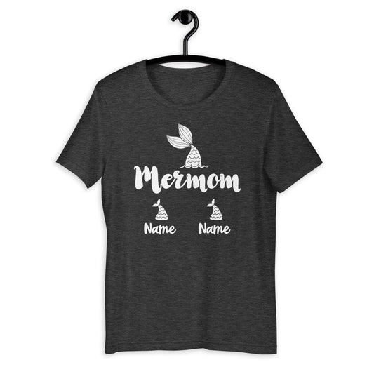 Personalized Mermom Shirt - Mer mom - Mom Mermaid Shirt - Customized with names [Unisex Shirt]