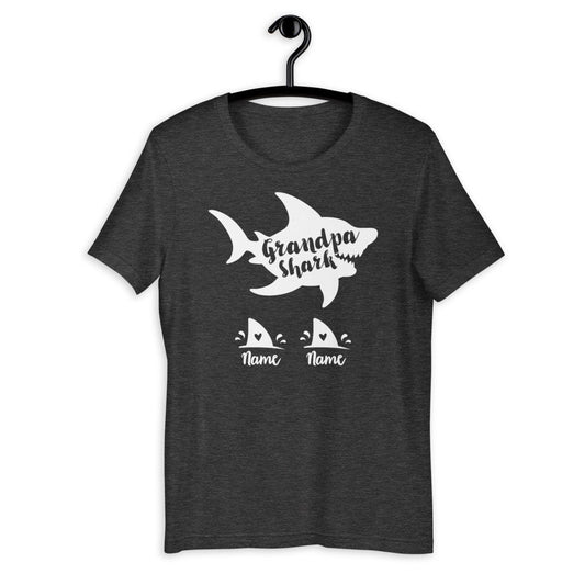 Personalized Grandpa Shark Shirt - Customized with names [Unisex Shirt]