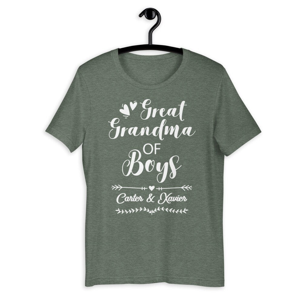 Personalized Great Grandma of Boys Shirt - Gift [Unisex Shirt]