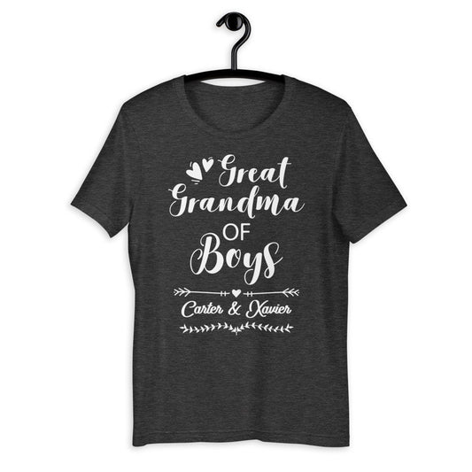Personalized Great Grandma of Boys Shirt - Gift [Unisex Shirt]