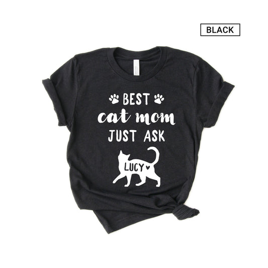 Personalized Cat Mom Shirt - Best Cat Mom - Customized with names - Gift [Unisex Shirt]
