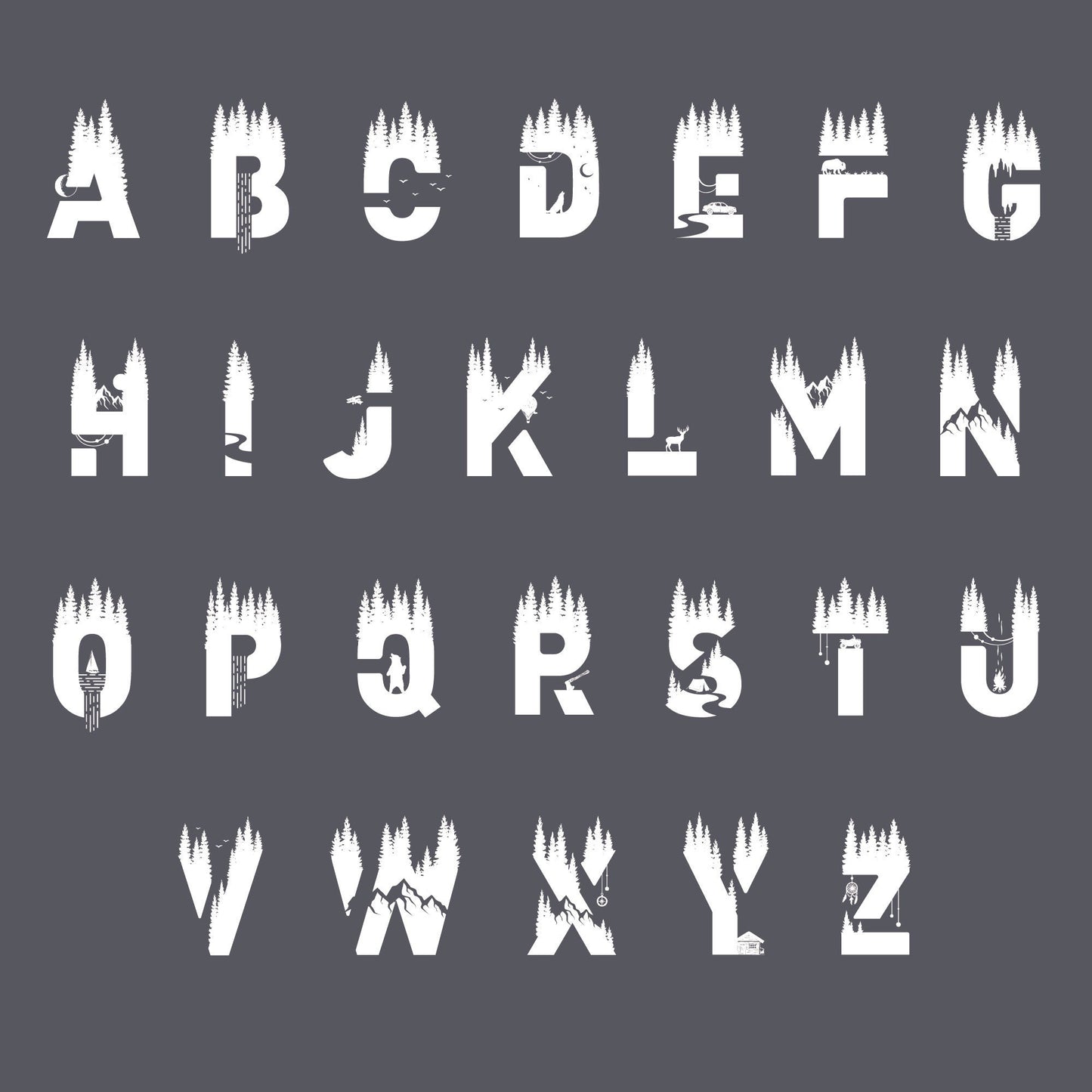 Personalized Initial Hiking Shirt - Custom Adventure Shirt - Camping Shirt - Forest Shirt - with a name - Gift [Unisex Shirt]