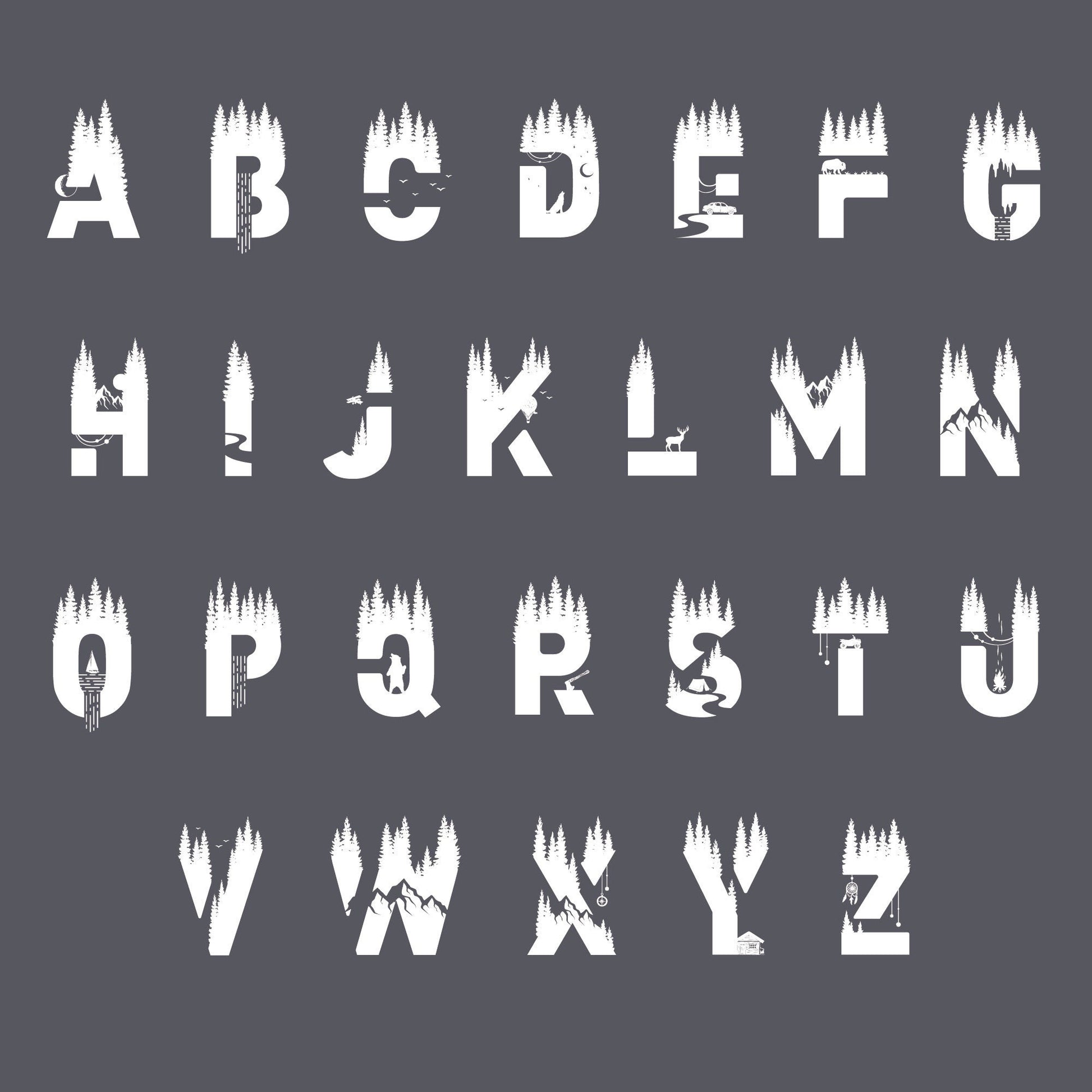 Personalized Initial Hiking Shirt - Custom Adventure Shirt - Camping Shirt - Forest Shirt - with a name - Gift [Unisex Shirt]