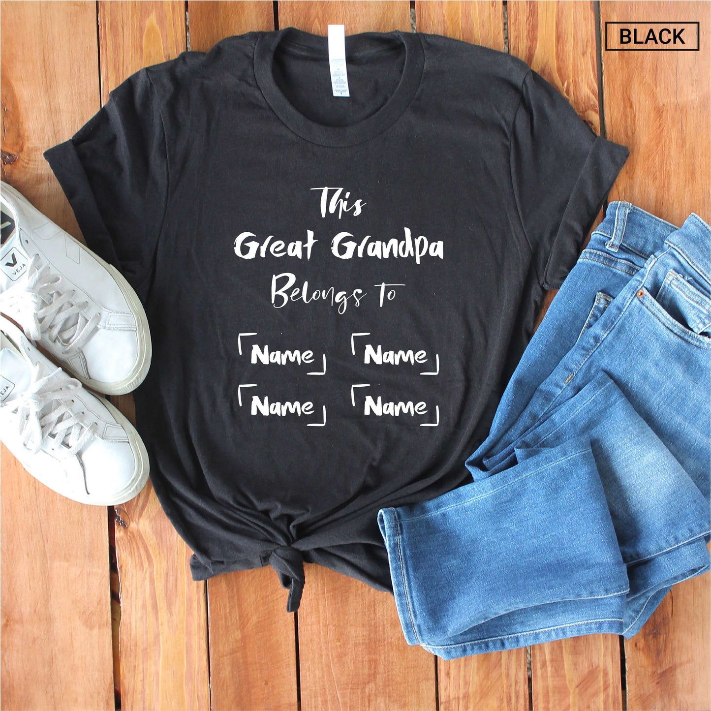 Personalized Great Grandpa Shirt - Cute Great Grandfather Shirt - Custom Gift - [Unisex Shirt]
