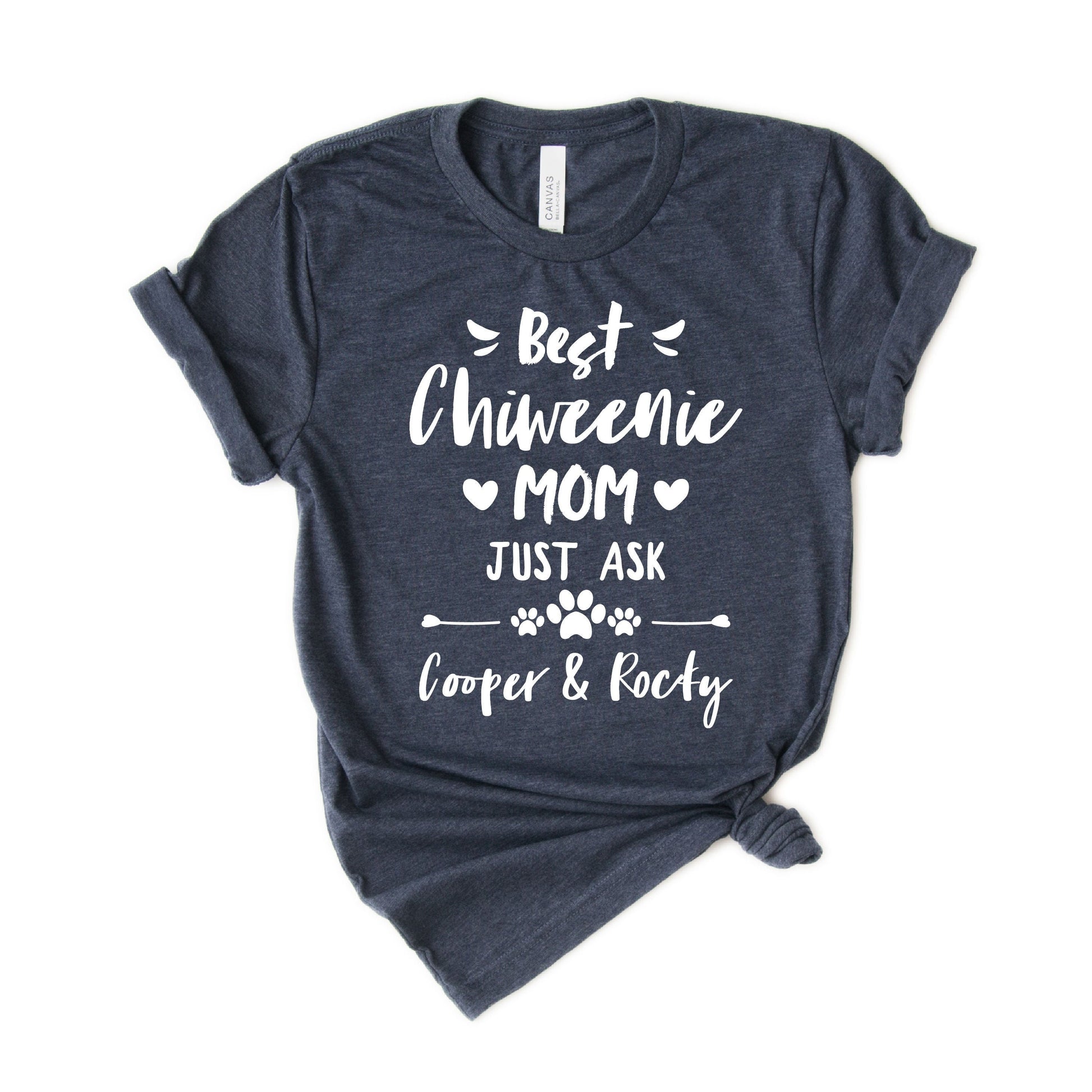 Personalized Chiweenie Shirt - Cute Chiweenie Mom Shirt - Custom Gift with dogs' names - [Unisex Shirt]