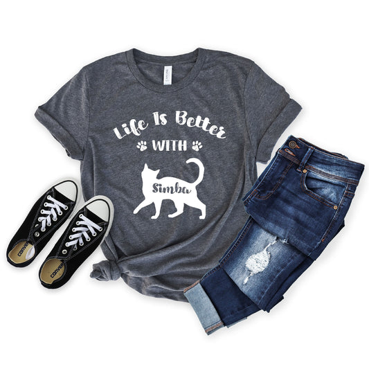 Personalized Cat Shirt - Custom Gift with cat's name [Unisex Tshirt]