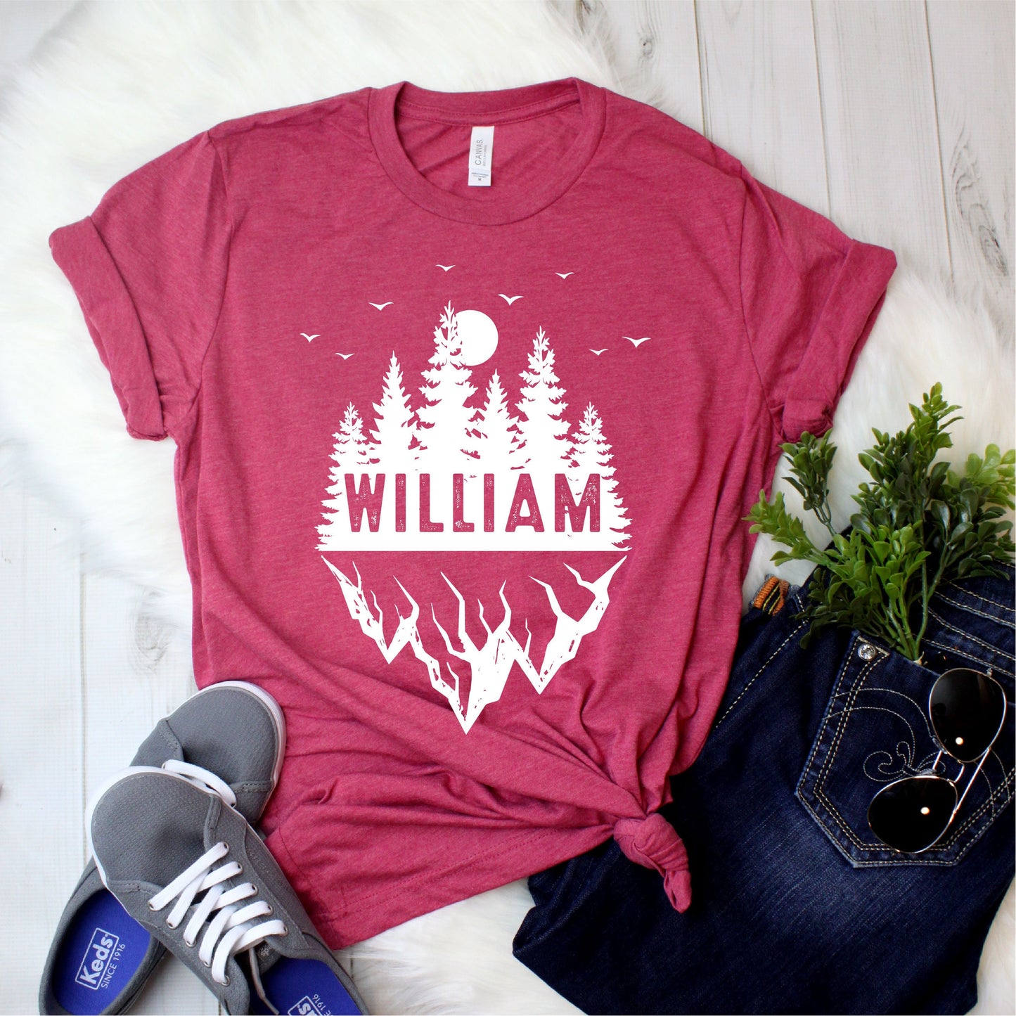 Personalized Mountain Shirt - Custom Hiking Shirt - Adventure Shirt - Camping Shirt - with a name - Gift [Unisex Shirt]