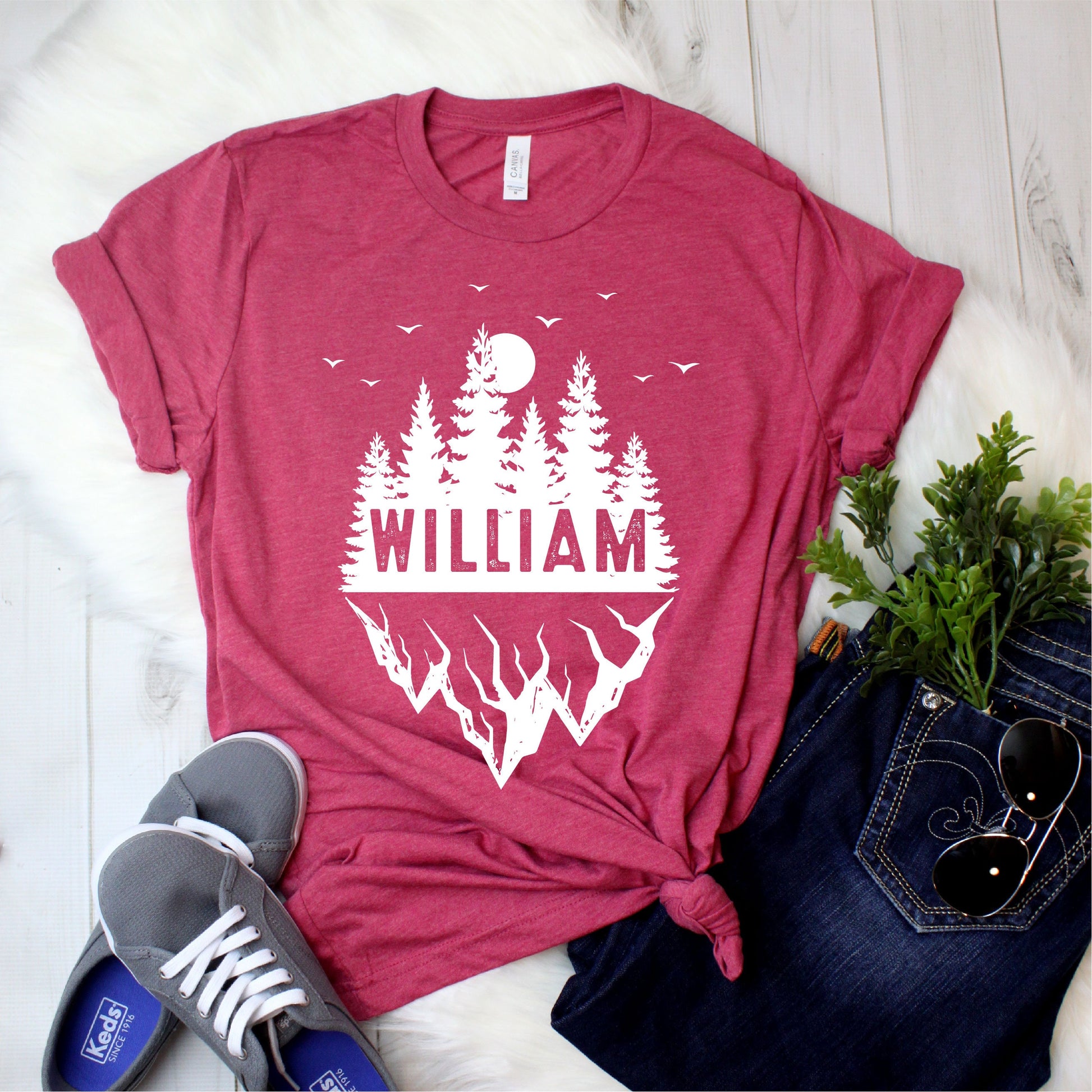 Personalized Mountain Shirt - Custom Hiking Shirt - Adventure Shirt - Camping Shirt - with a name - Gift [Unisex Shirt]