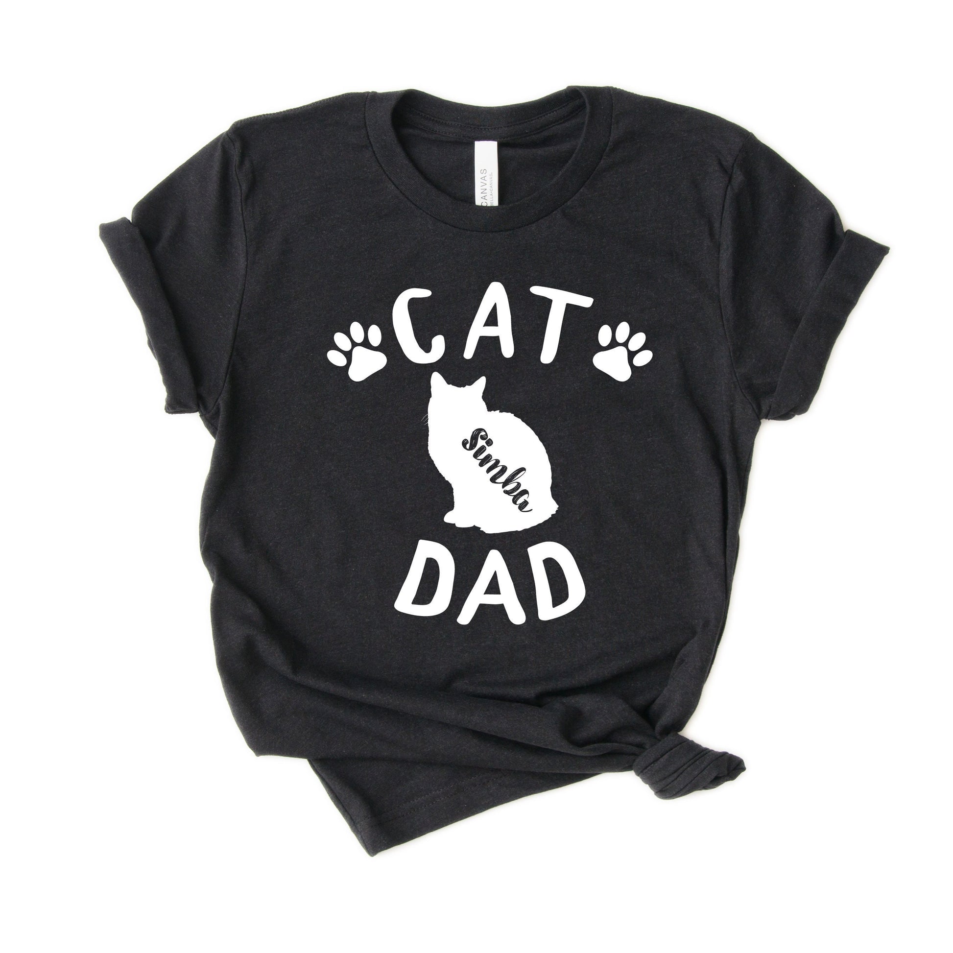 Personalized Cat Dad Shirt - Custom Gift with cat's name [Unisex Shirt]