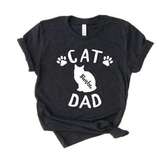 Personalized Cat Dad Shirt - Custom Gift with cat's name [Unisex Shirt]