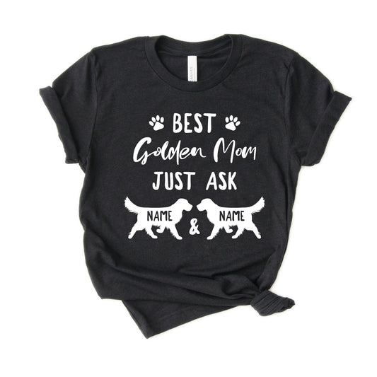 Personalized Golden Mom Shirt - Cute Golden Retriever Mama Shirt - Gift - [Unisex Shirt]