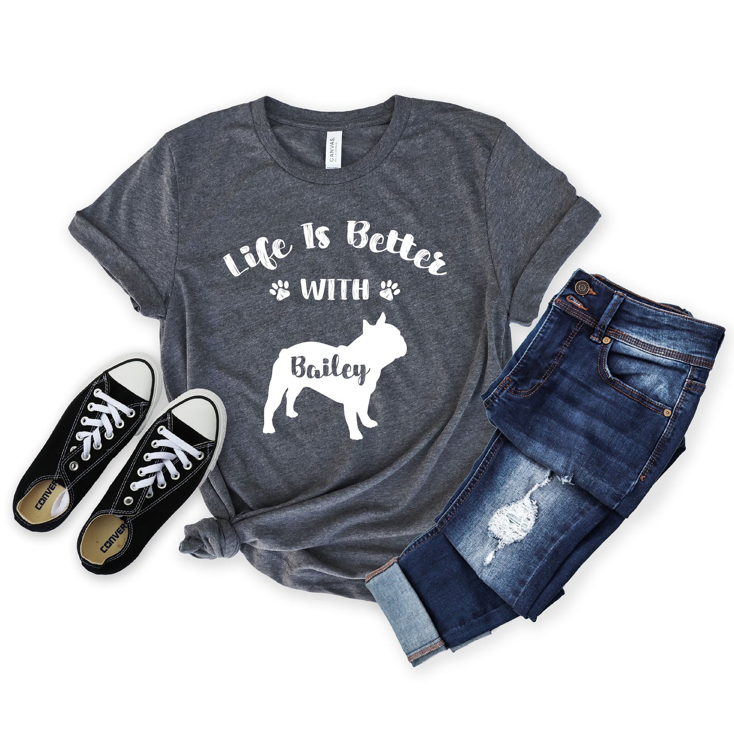 Personalized French Bulldog Shirt - Cute Frenchie Shirt - Custom Gift with pet's name [Unisex Shirt]