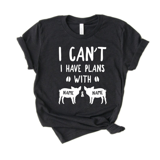 Personalized Pig Shirt - Custom Funny Pig Shirt with your pets' names - Gift