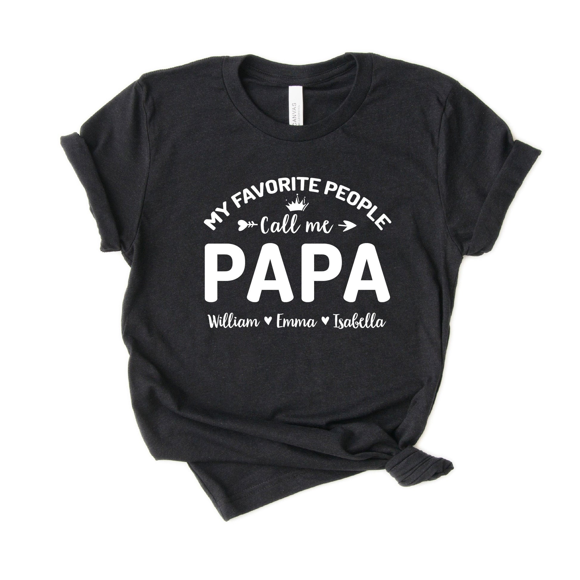 Personalized Papa Shirt - Customized with names - Cute Papa Gift [Unisex Shirt]