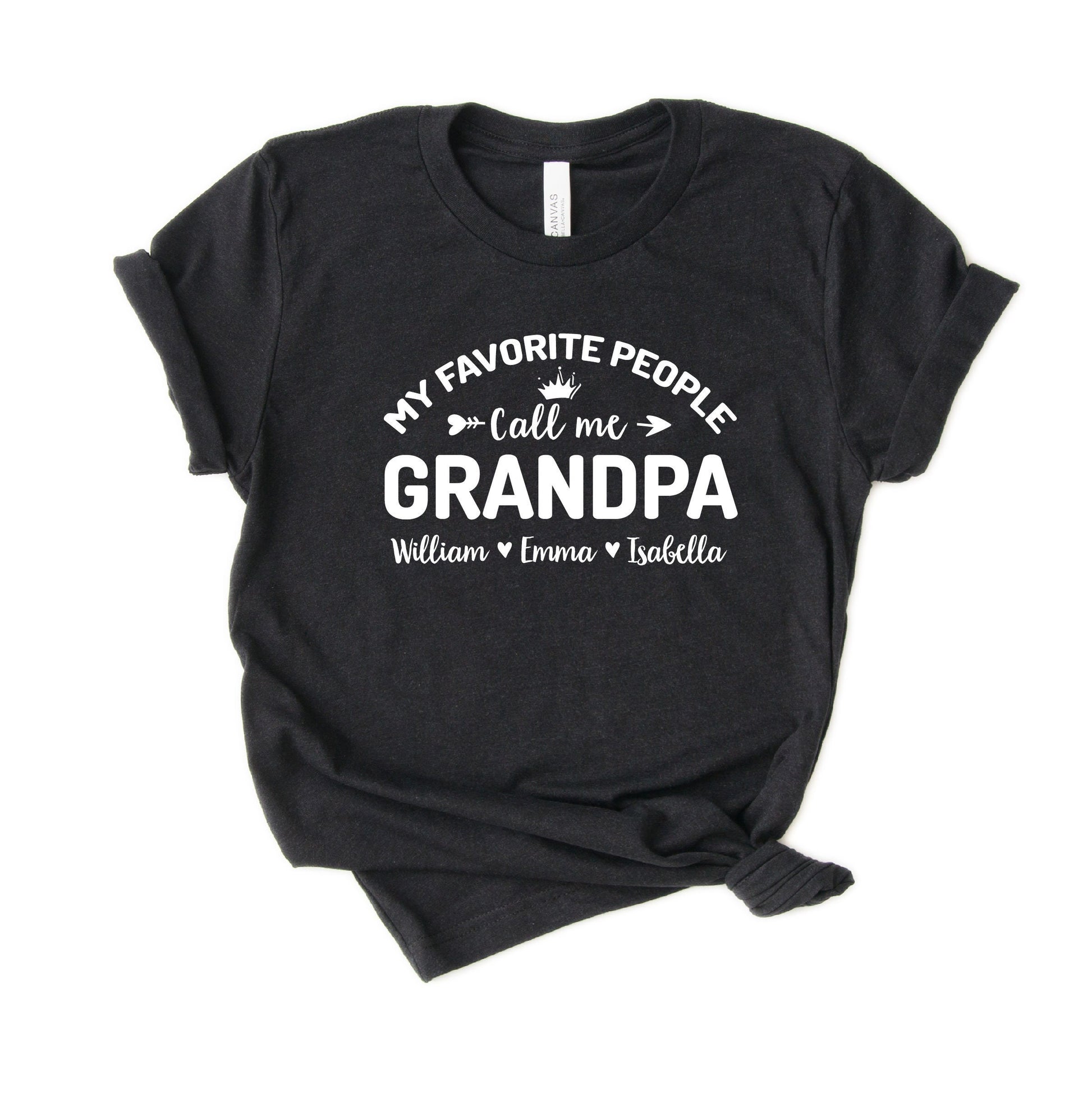 Personalized Grandpa Shirt - Customized with names - Cute Grandpa Gift [Unisex Shirt]