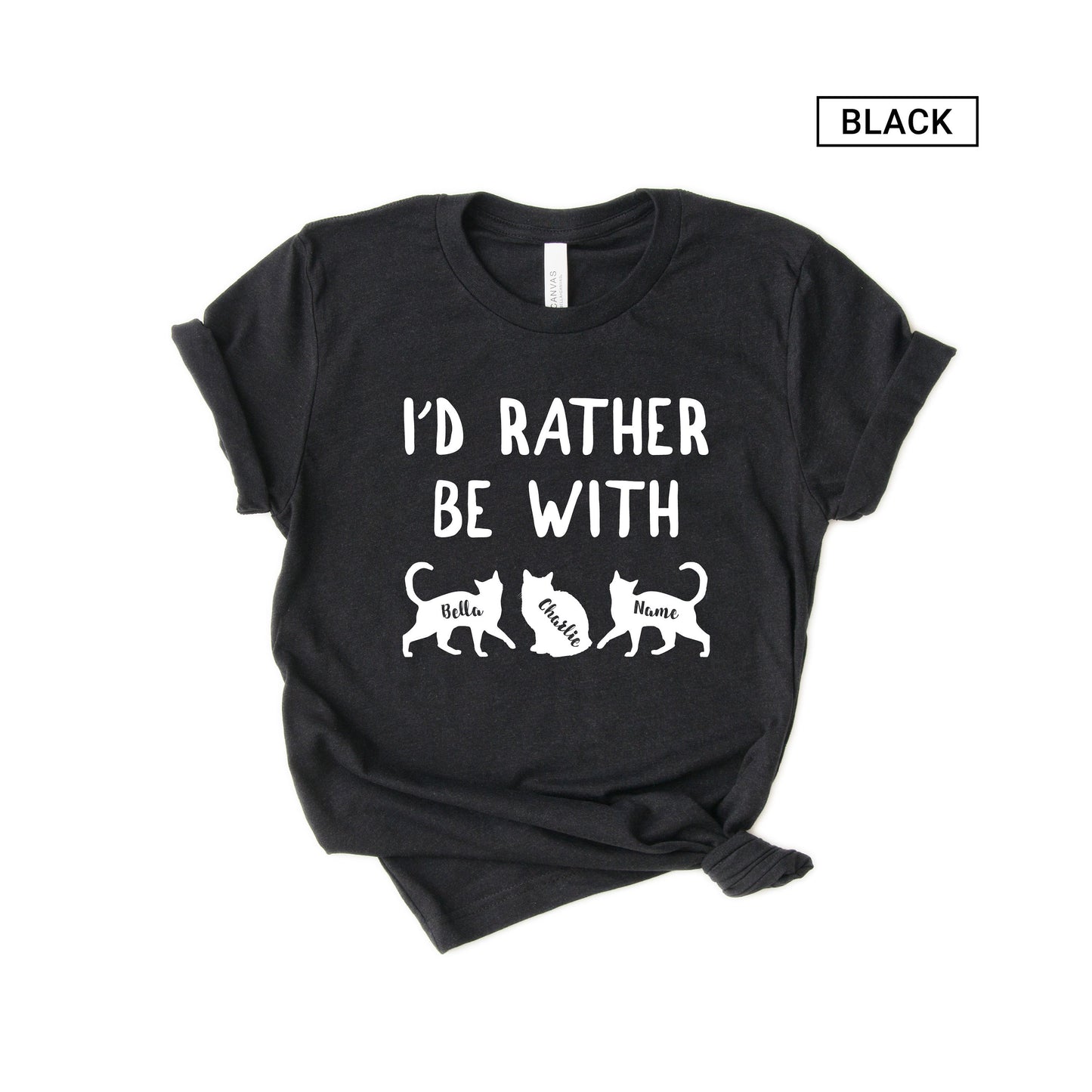 Personalized Cat Shirt - with 3 Cat Names - Gift [Unisex Shirt]