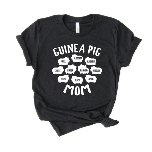 Personalized Guinea pig Mom Shirt - Custom Piggies Shirt with pets' names - Gift [Unisex Shirt]