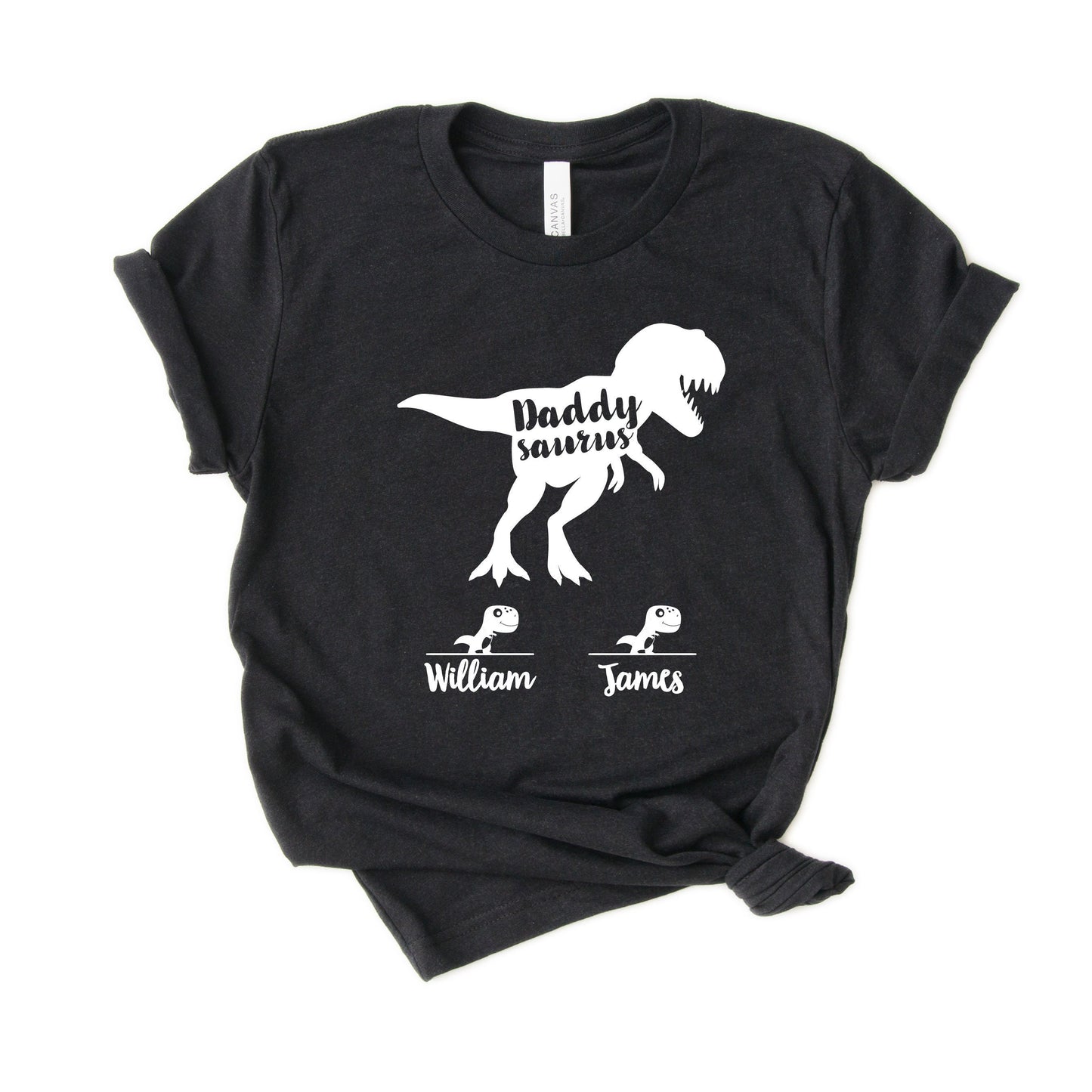 Personalized Daddysaurus Shirt - Daddy saurus with names [Unisex Shirt]