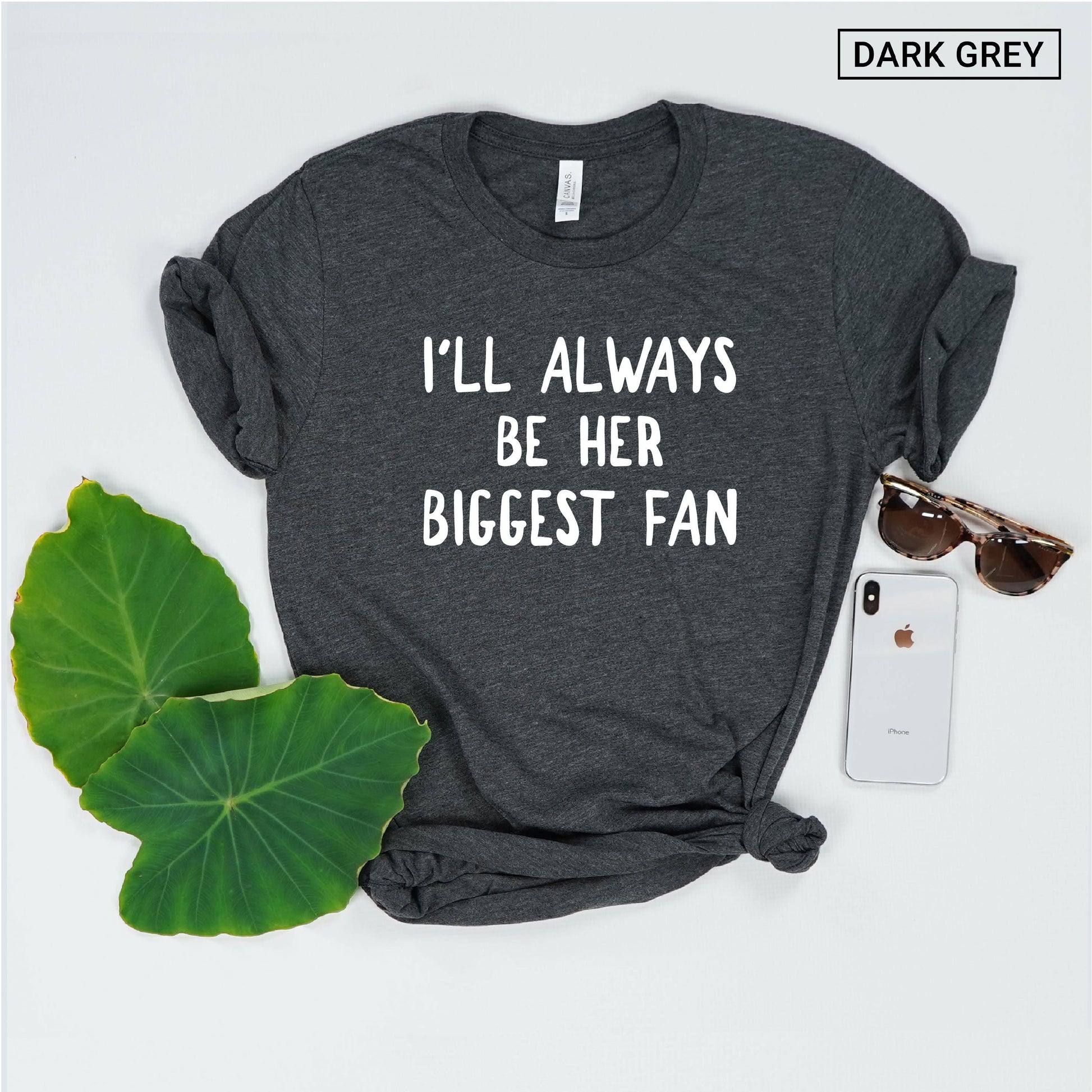 I'll always be her biggest fan - Gymnastics Mom - Gymnast Mom - Soccer Mom Shirt - Football Mom Tshirt -Baseball Mom - Tennis Mom