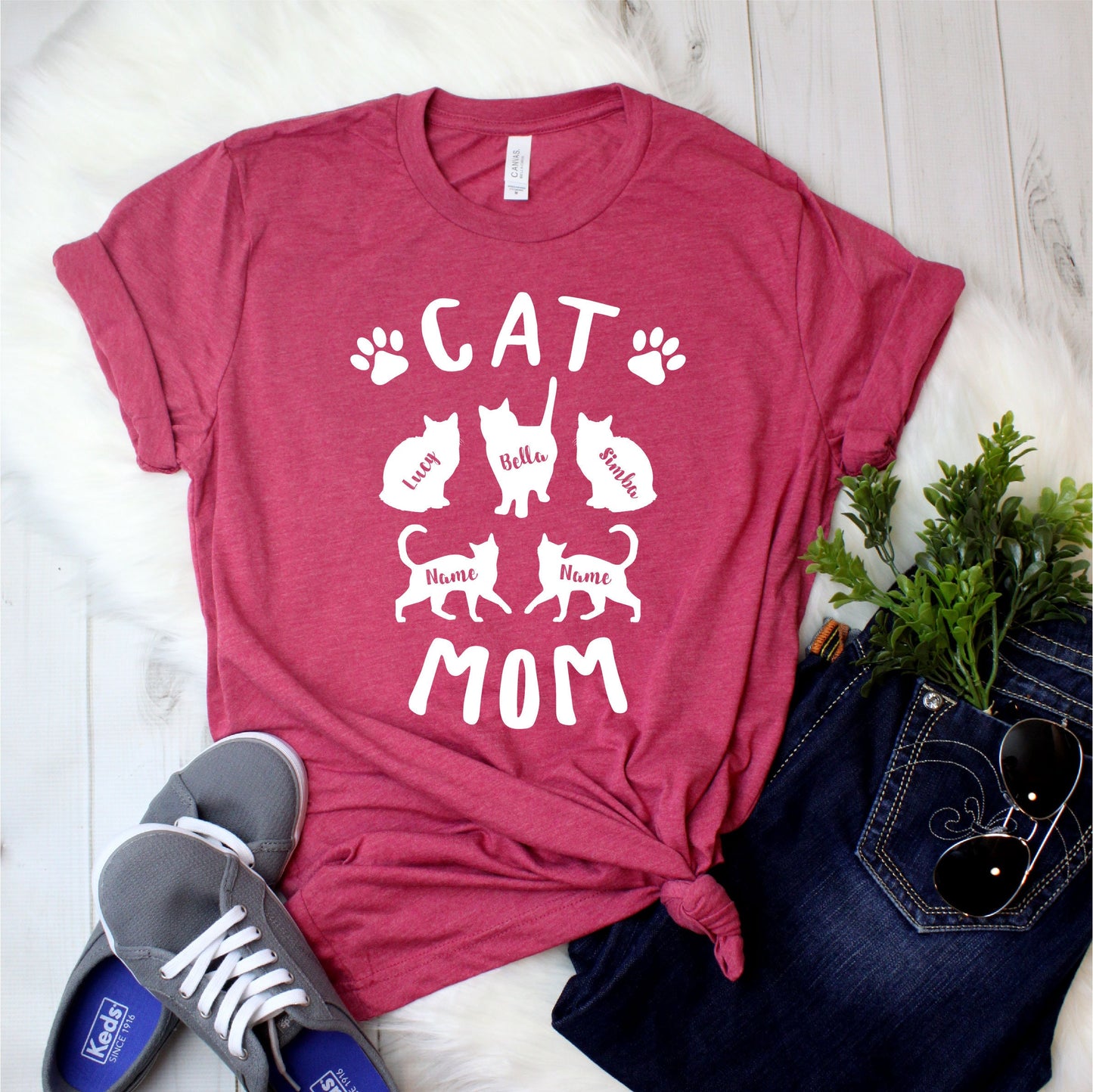 Personalized Cat Mom Shirt - Custom Cat Mama Shirt - Gift [Unisex Tee]