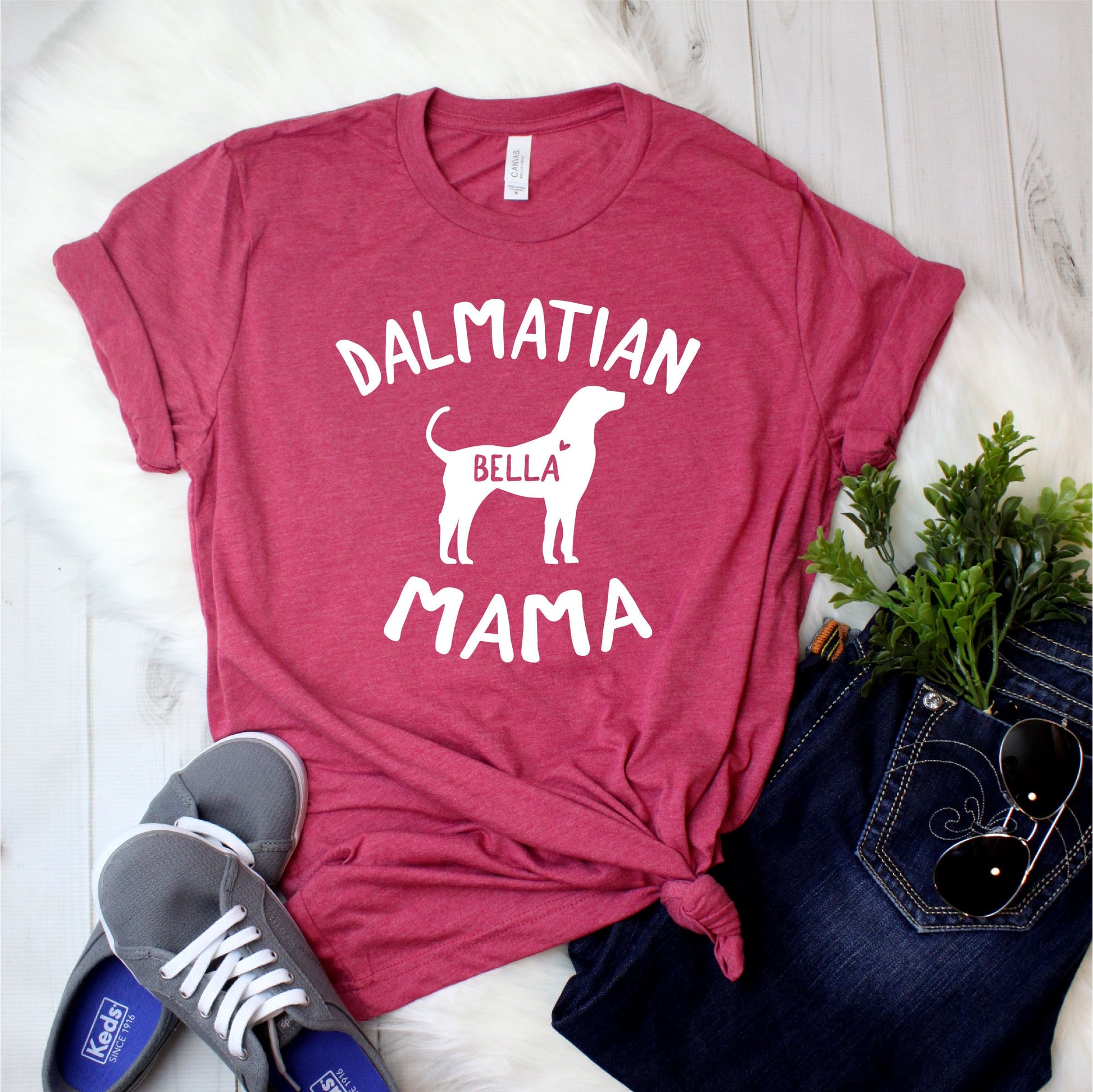Unisex Personalized Dalmatian Mama Shirt - Dalmation Mama Shirt - Custom Dalmation Mom Shirt - Dalmatian Mom Gift -