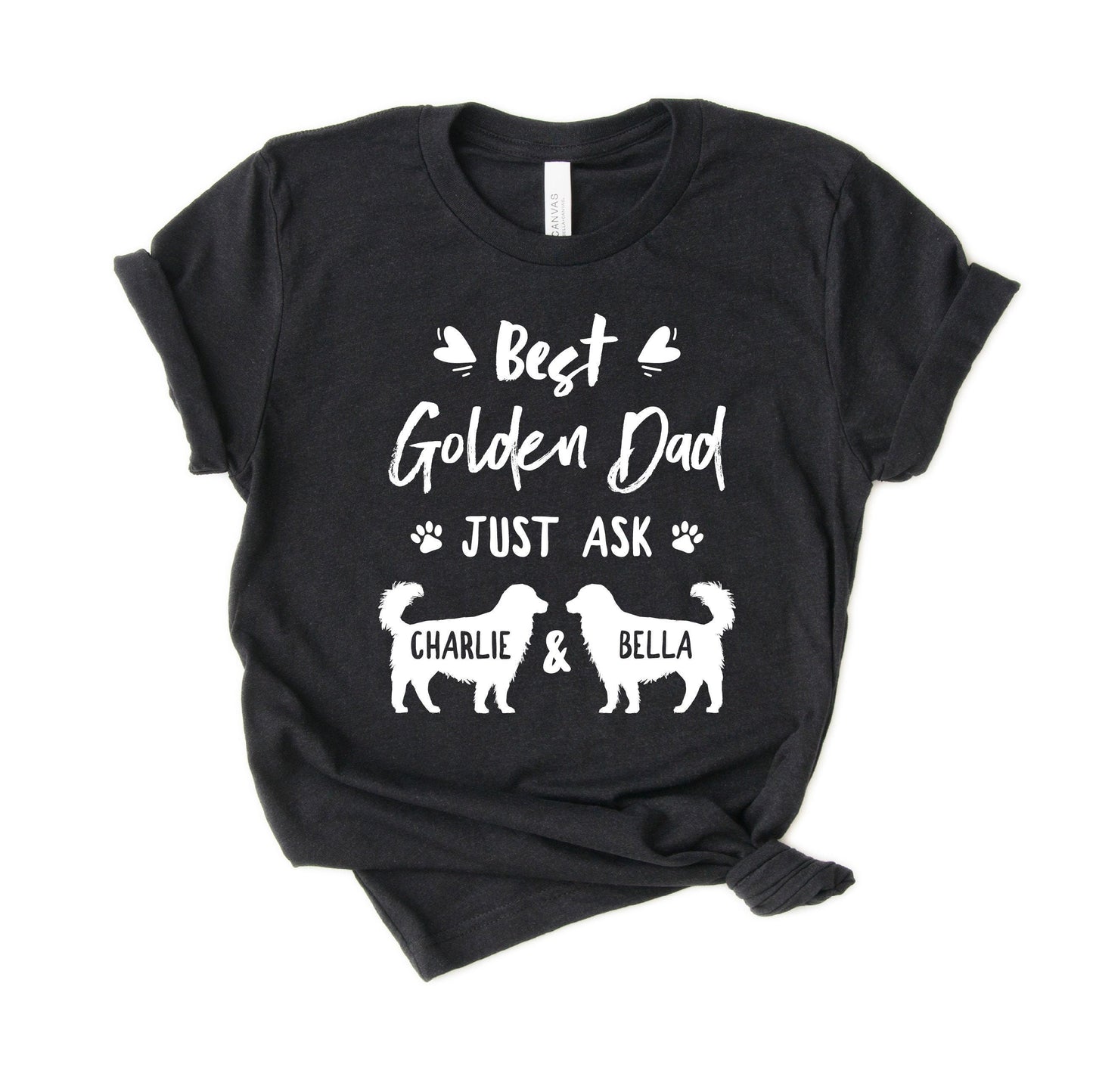 Personalized Best Golden Dad Shirt - Golden Retriever Dad Shirt - Gift [Unisex Shirt]