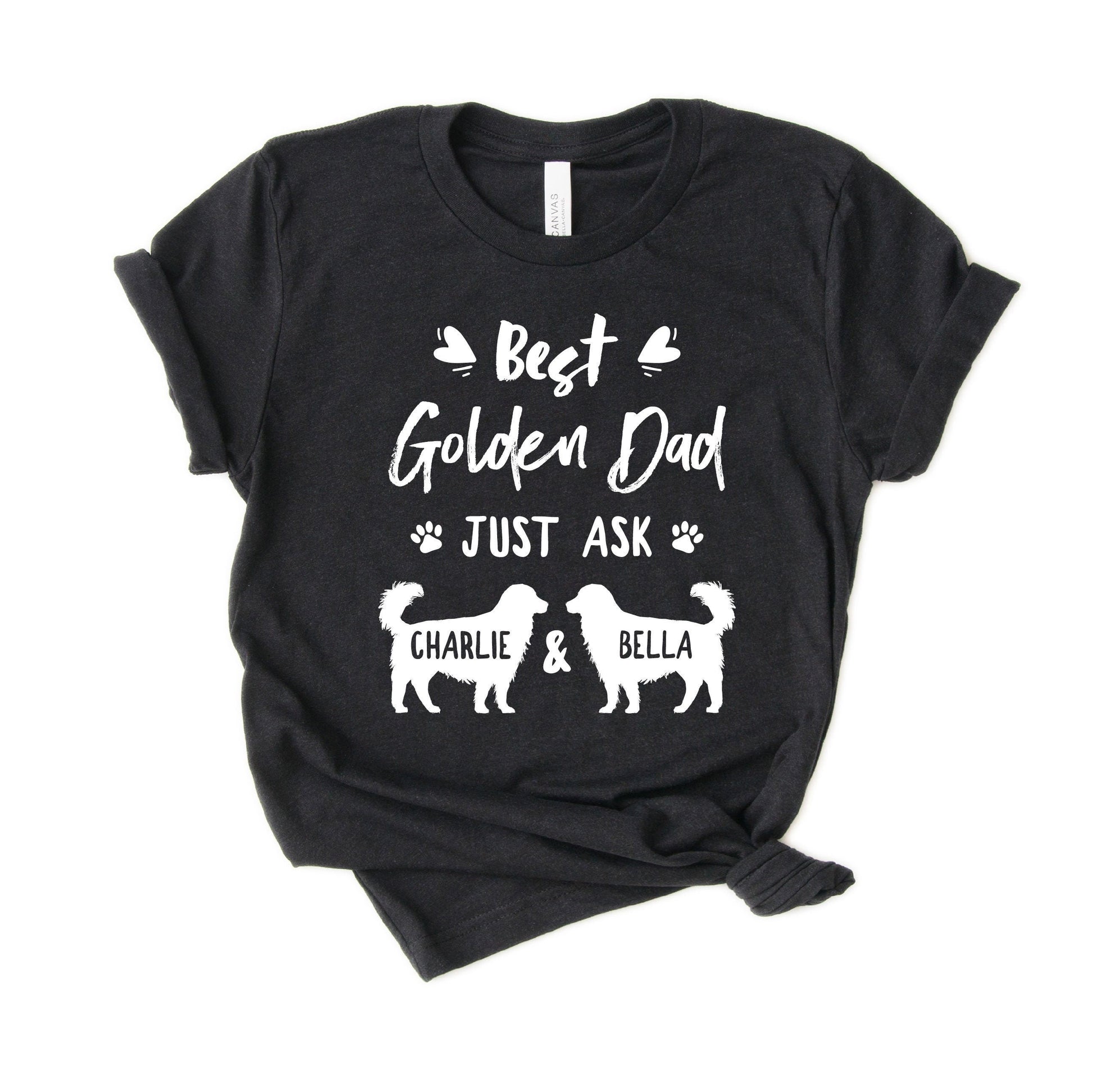 Personalized Best Golden Dad Shirt - Golden Retriever Dad Shirt - Gift [Unisex Shirt]