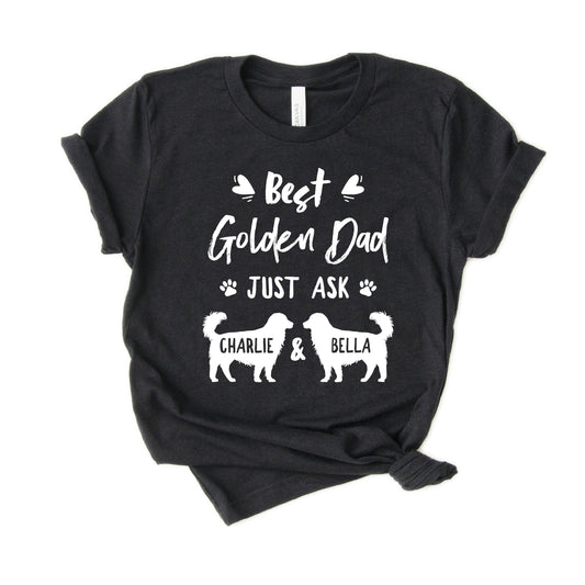 Personalized Best Golden Dad Shirt - Golden Retriever Dad Shirt - Gift [Unisex Shirt]