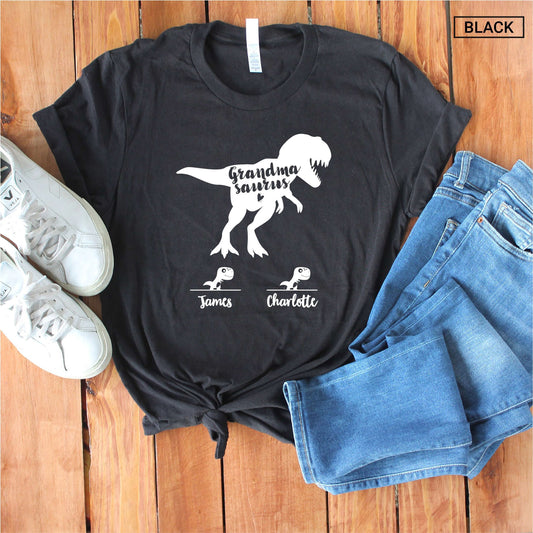 Personalized Grandmasaurus Shirt - Grandma saurus with names [Unisex Shirt]