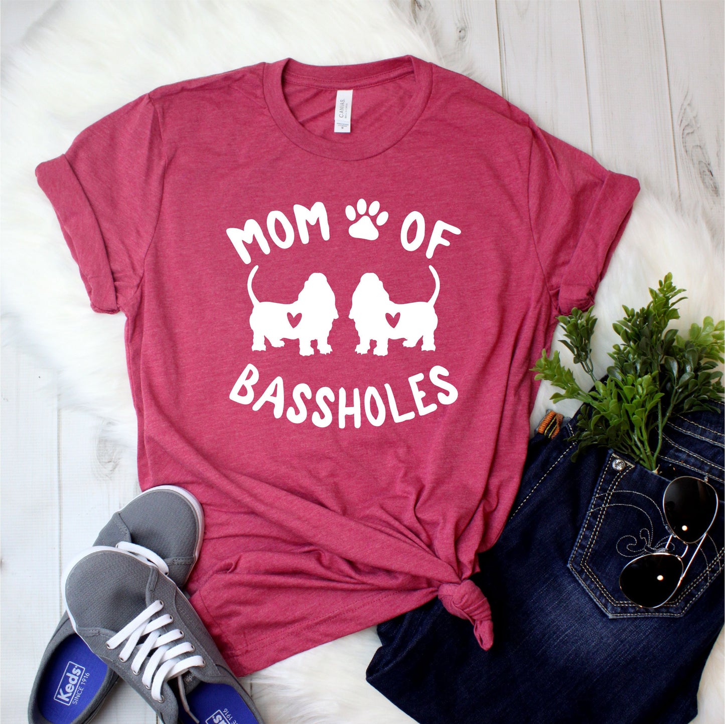 Mom of Bassholes Shirt - Funny Basset Hound Mom Shirt - Gift [Unisex Shirt]